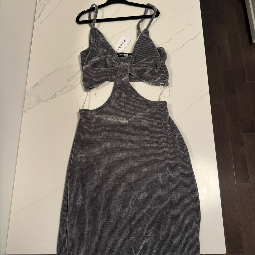 Pacsun ribbed cut-out mini dress